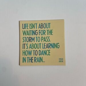 Fridge magnet with inspirational quote - dance in the rain